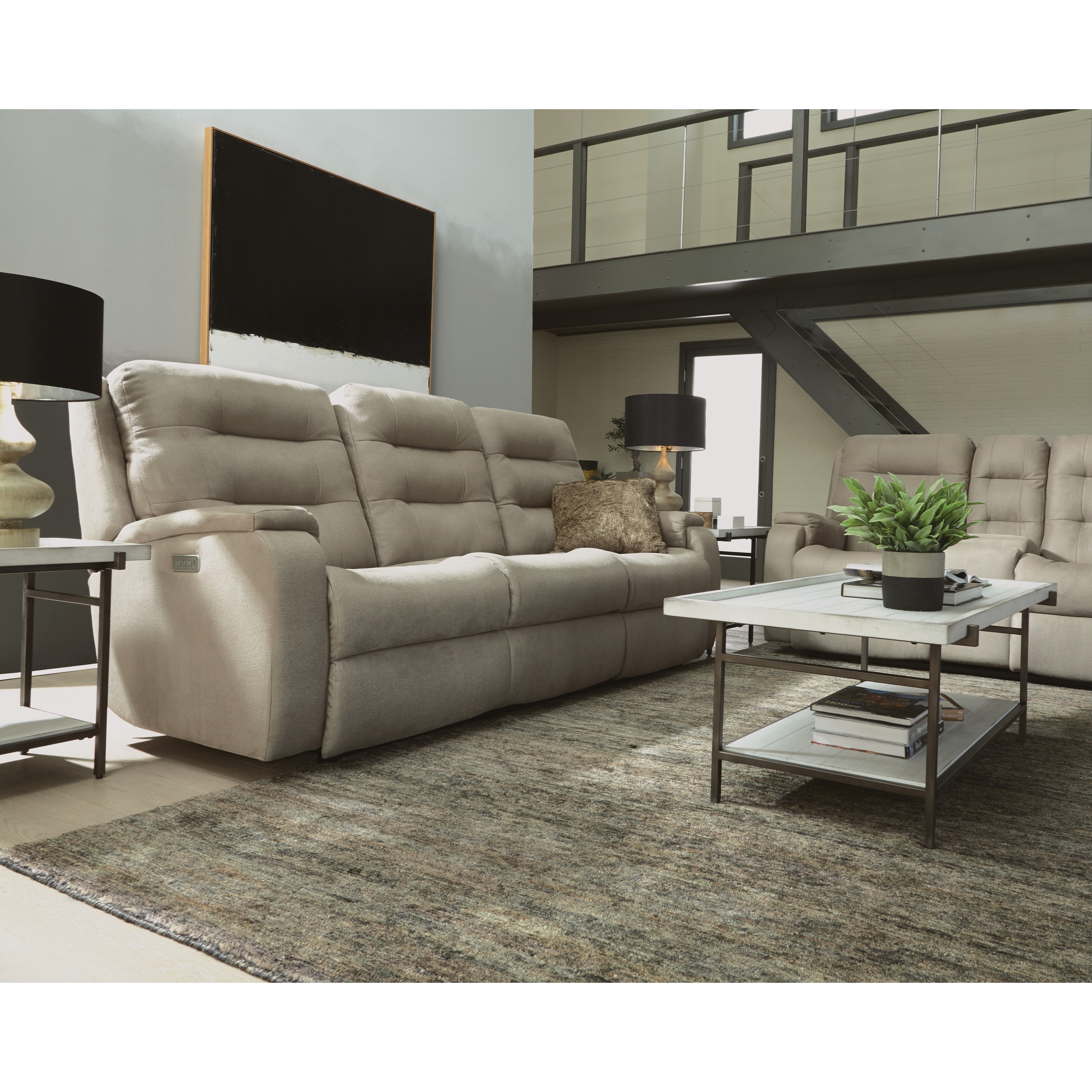 Flexsteel Arlo Contemporary Reclining Sofa Vandrie Home Furnishings Reclining Sofas