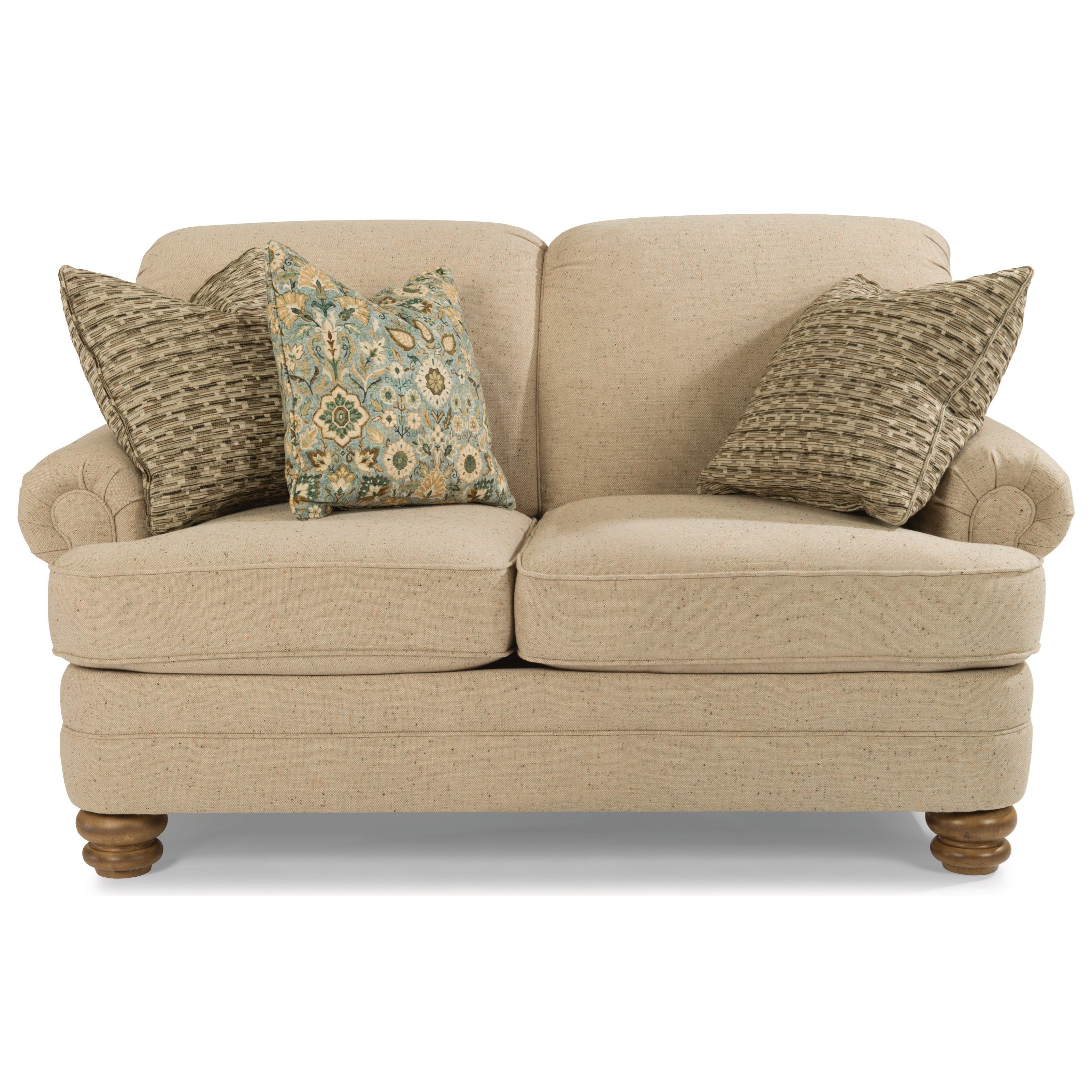 Flexsteel Fremont Traditional Rolled Back Loveseat Crowley