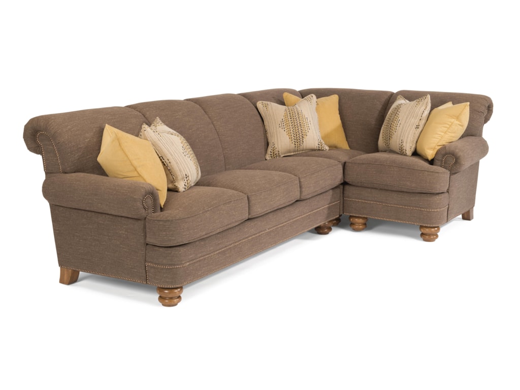 Flexsteel Bay Bridge Two Piece Sectional Sofa With Raf Corner Flexsteel Bay Bridge2 Pc Sectional Sofa