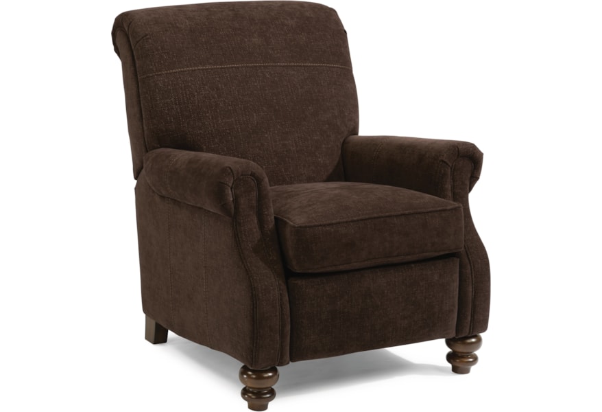Flexsteel Bay Bridge Traditional High Leg Recliner With Rolled Back Rooms And Rest High Leg Recliners