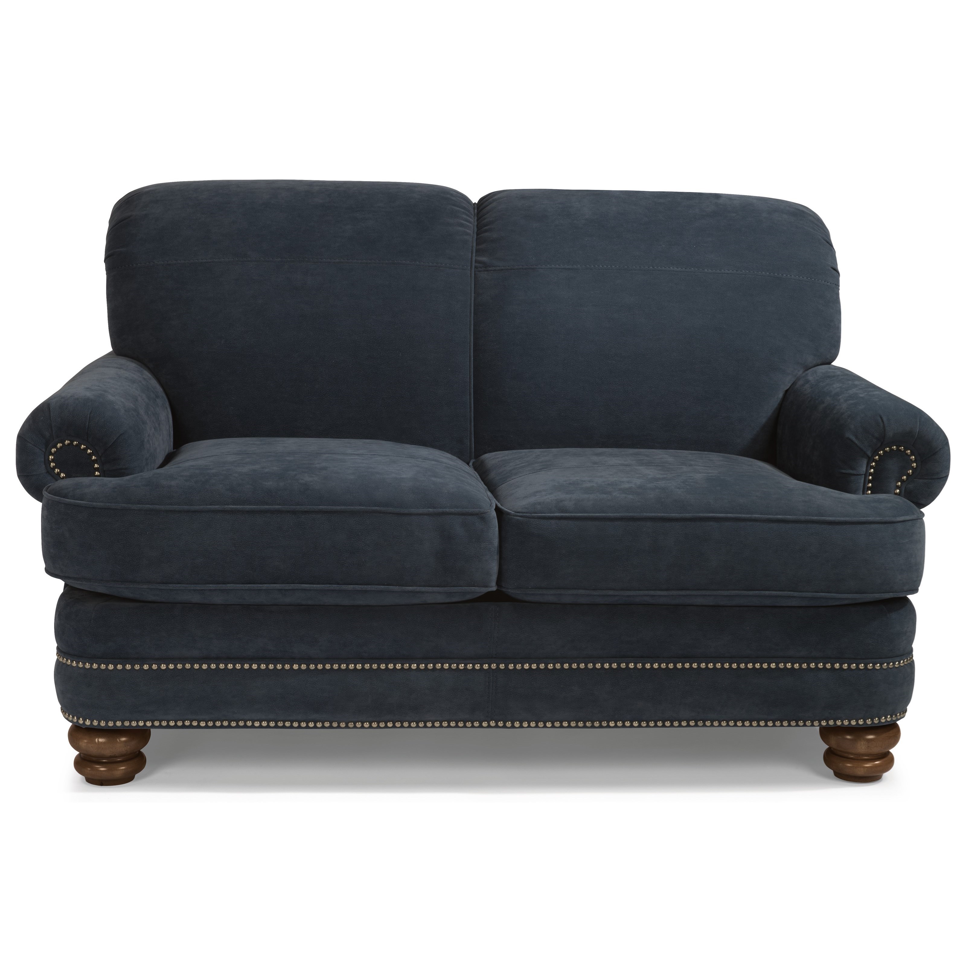 Flexsteel Bay Bridge Traditional Rolled Back Loveseat Suburban Furniture Loveseats