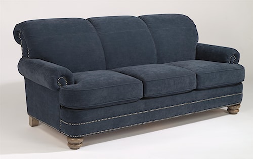 Flexsteel Bay Bridge Traditional Rolled Back Sofa Fisher Home Flexsteel Bay Bridge Traditional Rolled Back Sofa