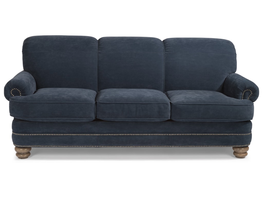 Flexsteel Bay Bridge B3791 31 Traditional Rolled Back Sofa