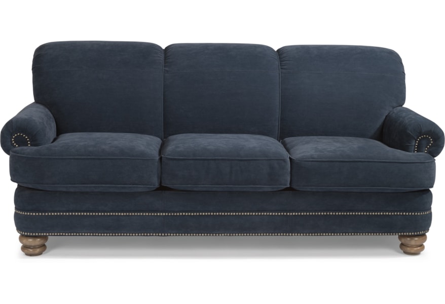 Flexsteel Bay Bridge B3791 31 Traditional Rolled Back Sofa Hudson S Furniture Sofas