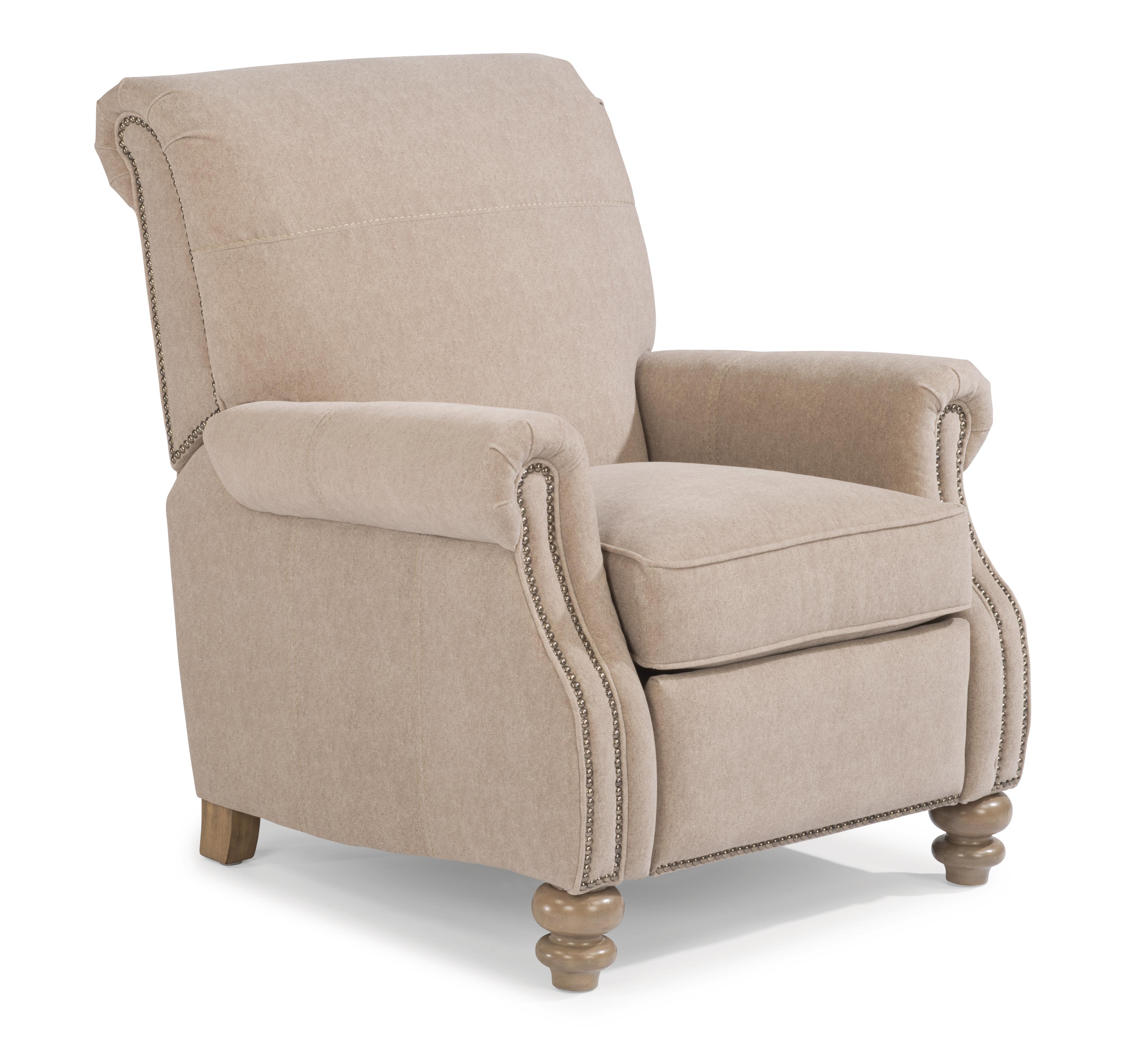 Flexsteel Bay Bridge Traditional High Leg Recliner With Rolled Back Rooms And Rest High Leg Recliners