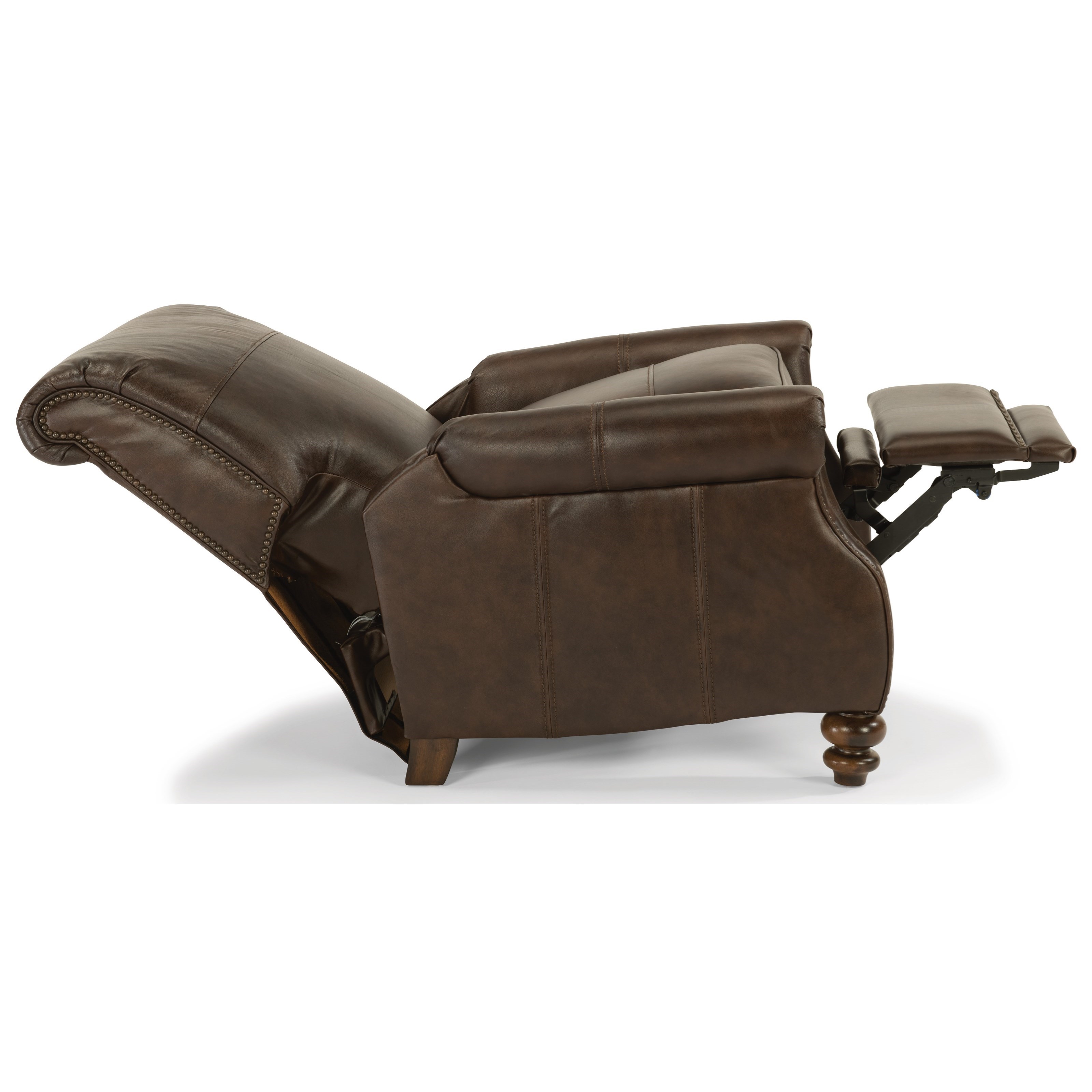 Flexsteel Bay Bridge Traditional High Leg Recliner With Rolled Back Sheely S Furniture Appliance High Leg Recliners