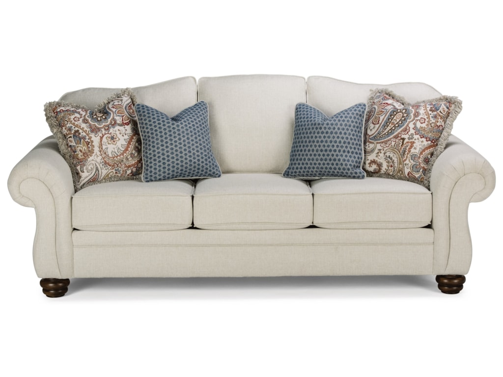 Bexley Traditional Sofa By Flexsteel At Goffena Furniture Mattress Center