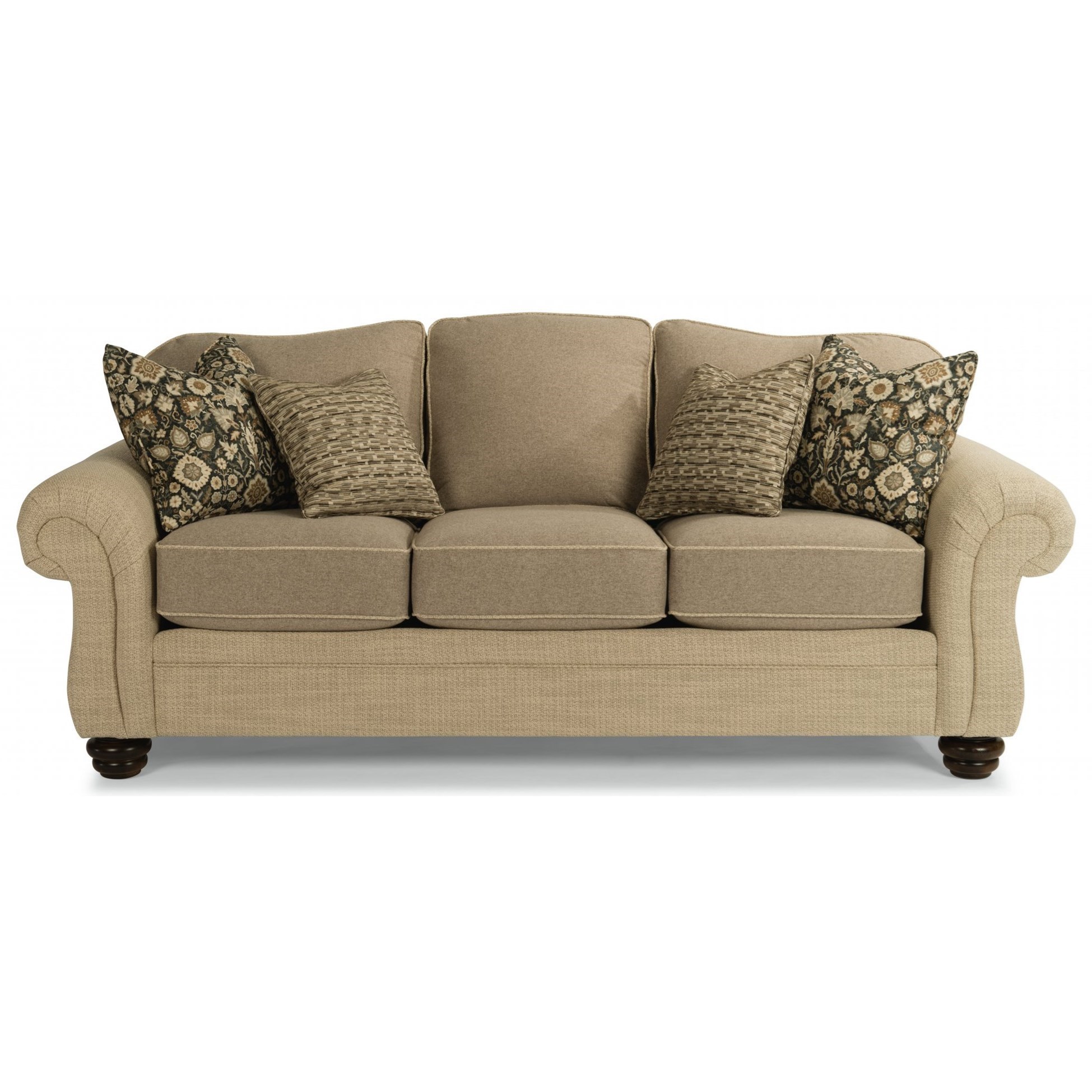 Flexsteel Bexley Traditional Sofa With Nail Head Trim A1 Furniture Mattress Sofas