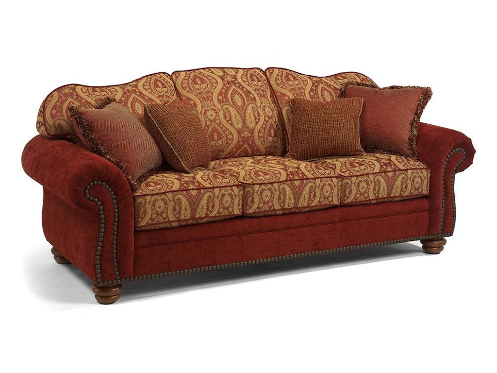 Flexsteel Bexley Traditional Sofa With Nail Head Trim