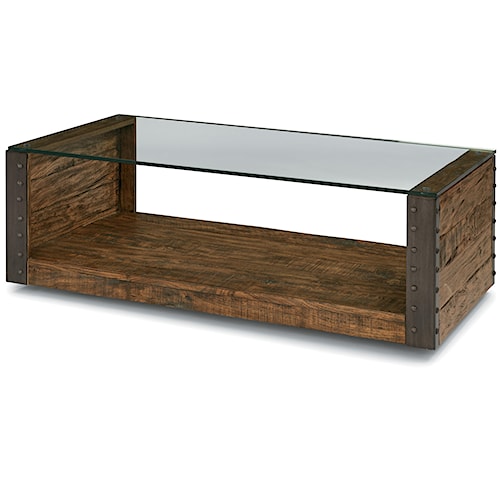 Flexsteel Bridgewater Rectangular Cocktail Table With Casters Flexsteel Bridgewater Rectangular Cocktail Table with Casters - Flexsteel Bridgewater Rectangular Cocktail Table With Casters