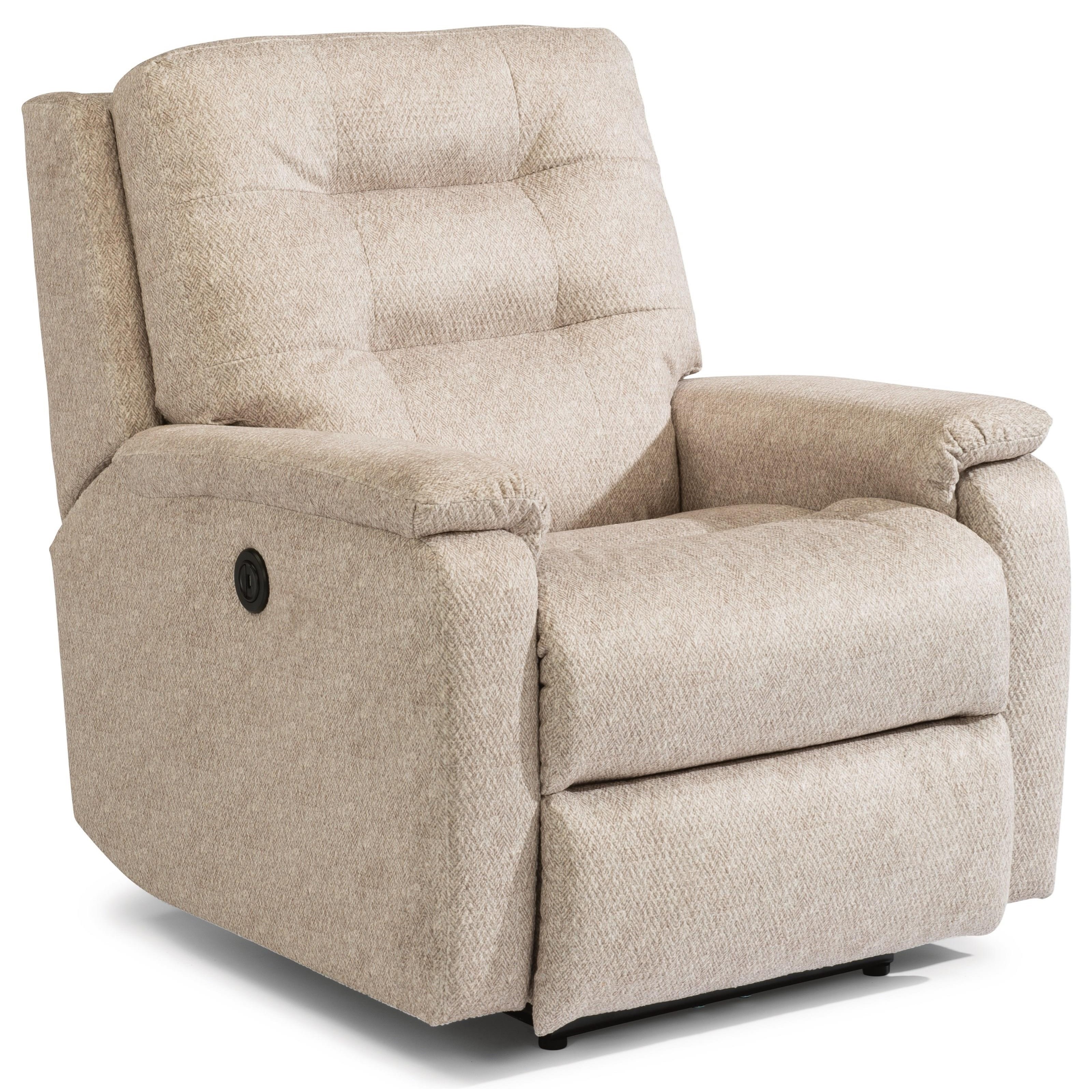Flexsteel Caleb Casual Rocking Recliner With Tufted Back Godby