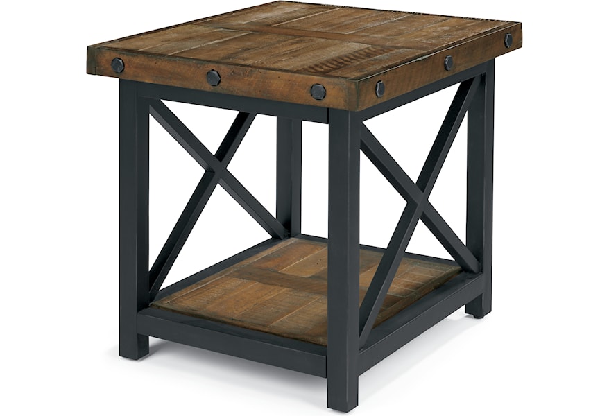 end tables wood and metal