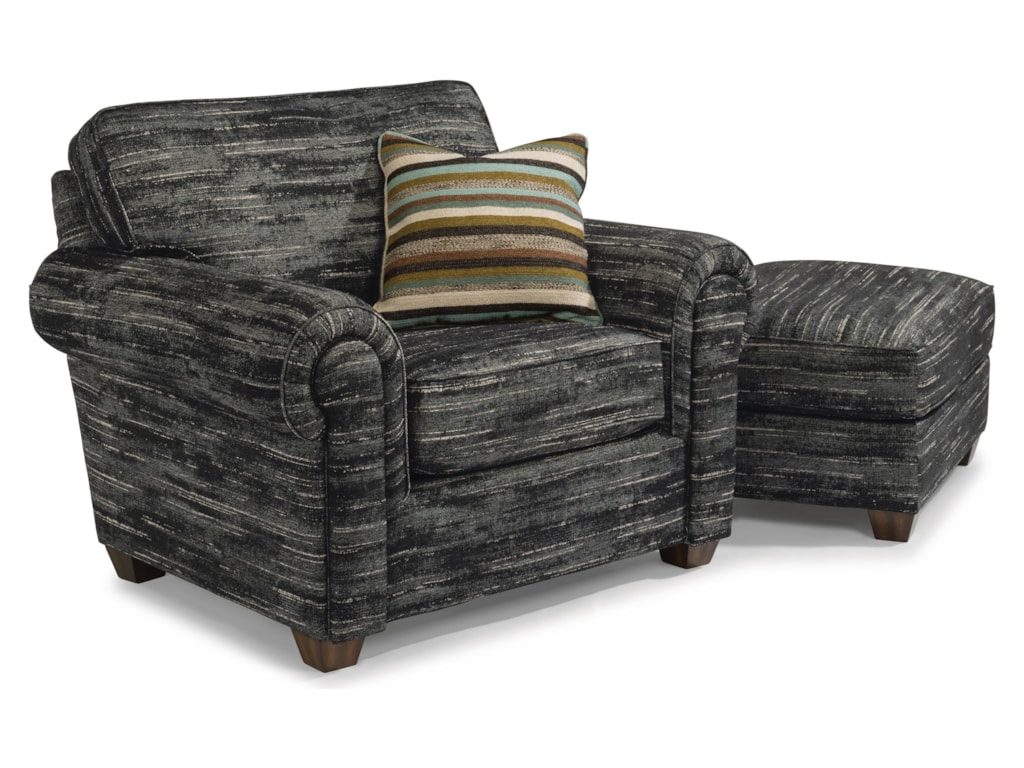 Flexsteel CarsonChair and Ottoman Set