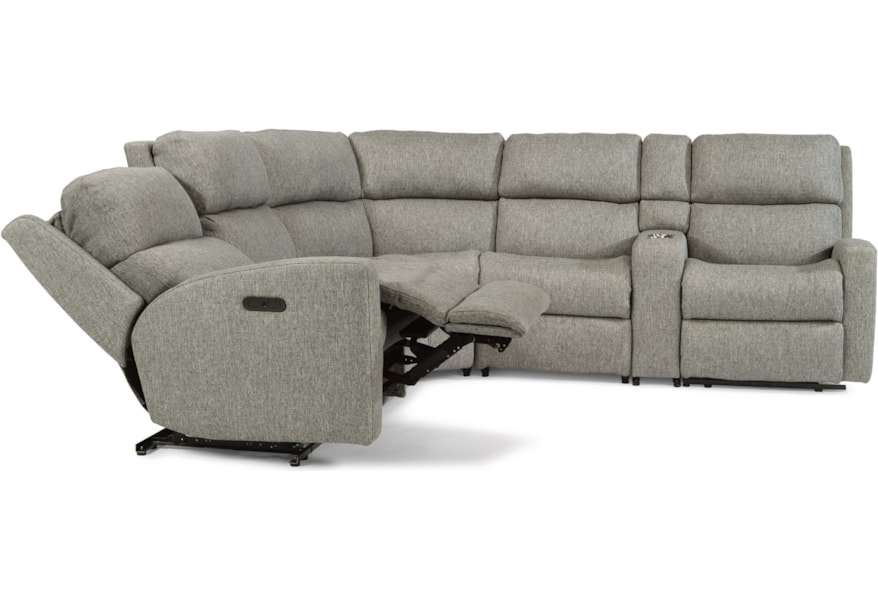 Flexsteel Catalina 6 Piece Manual Reclining Sectional Sofa With Piece Manual Reclining Sectional Sofa
