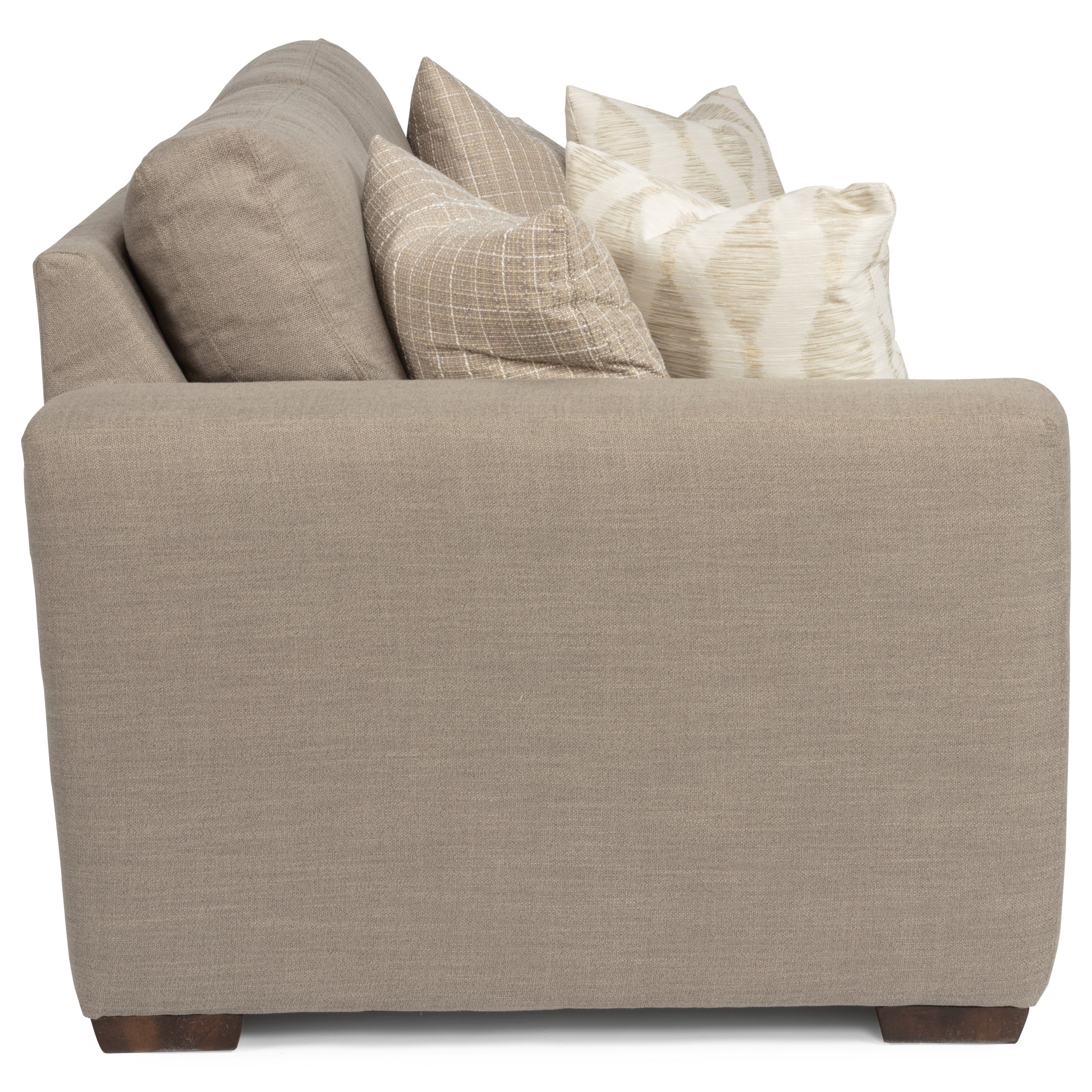 Flexsteel Collins Casual Two Cushion Sofa With Wide Track Arms