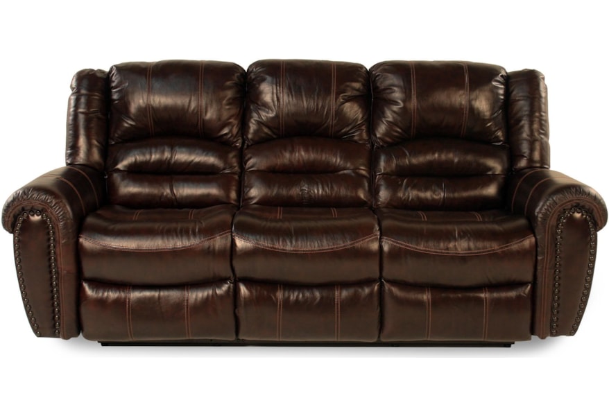 Flexsteel Lancer Leather Reclining Sofa Rotmans Sofas Flexsteel Lancer Leather Reclining Sofa