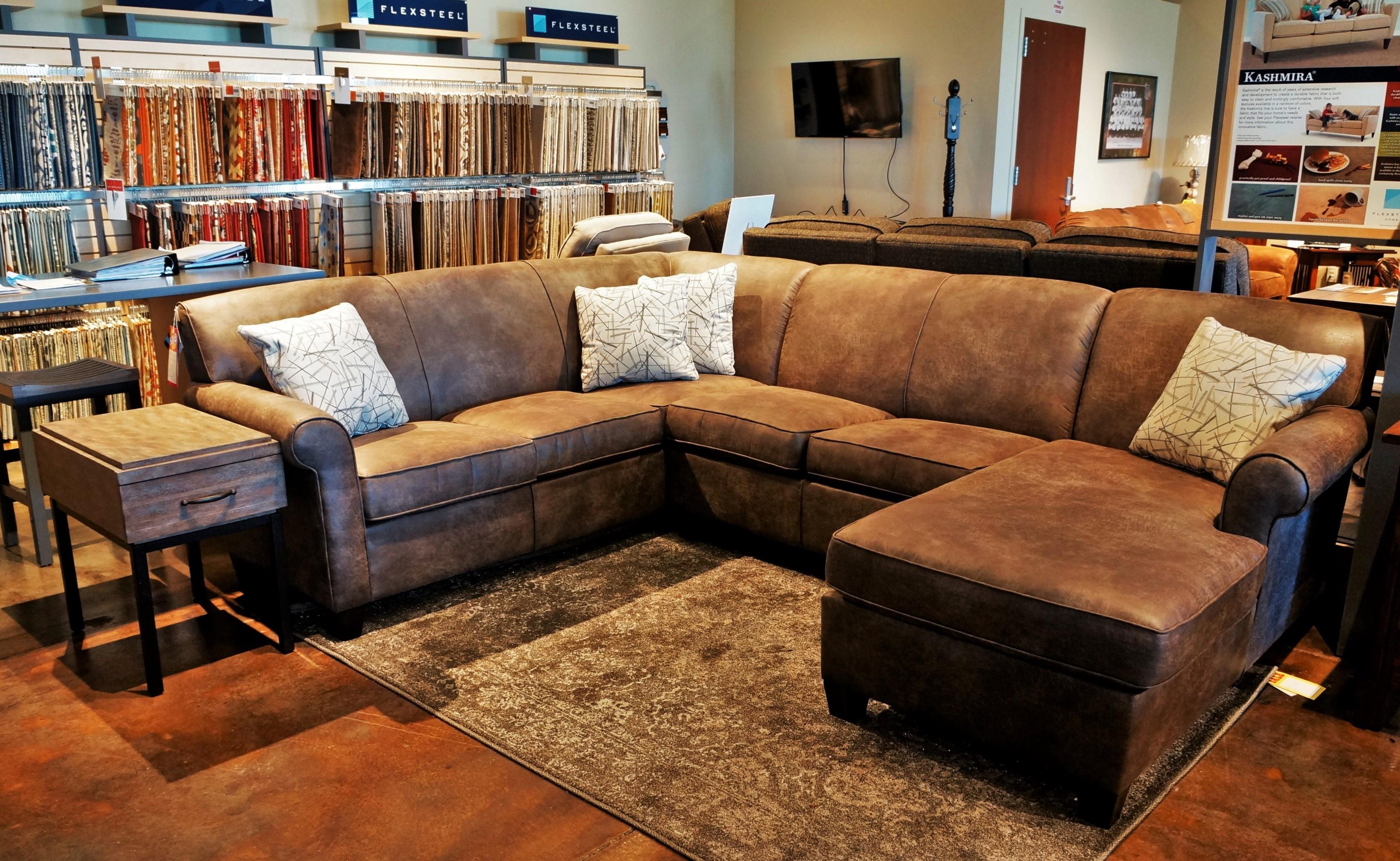 Flexsteel Dana Three Piece Corner Sectional Sofa Mueller Furniture Sectional Sofas