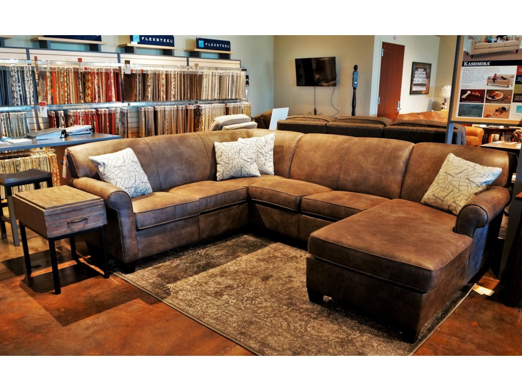 Flexsteel Dana Three Piece Corner Sectional Sofa Mueller Flexsteel Dana Three Piece Corner Sectional Sofa Mueller