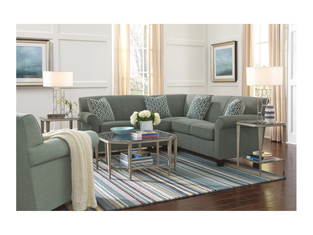 Flexsteel Dana Two Piece Corner Sectional Sofa Conlin S Furniture Sectional Sofas