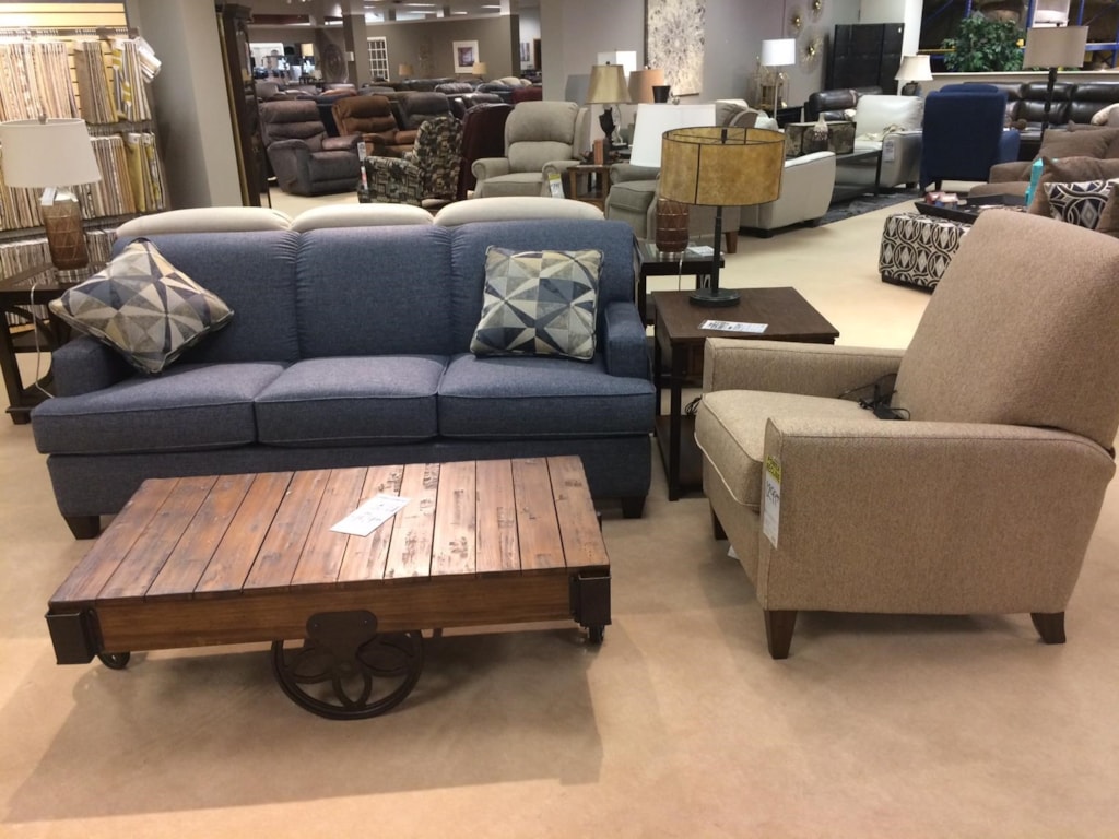 Dempsey Contemporary Sofa With Track Arms By Flexsteel At Vandrie Home Furnishings