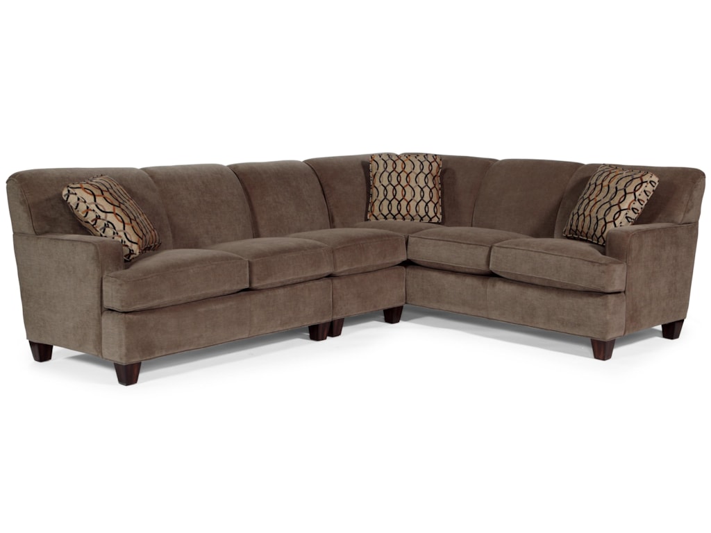 Flexsteel Dempsey Contemporary 3 Piece Sectional Sofa With Laf Dempsey Contemporary 3 Piece Sectional Sofa With Laf Loveseat By Flexsteel