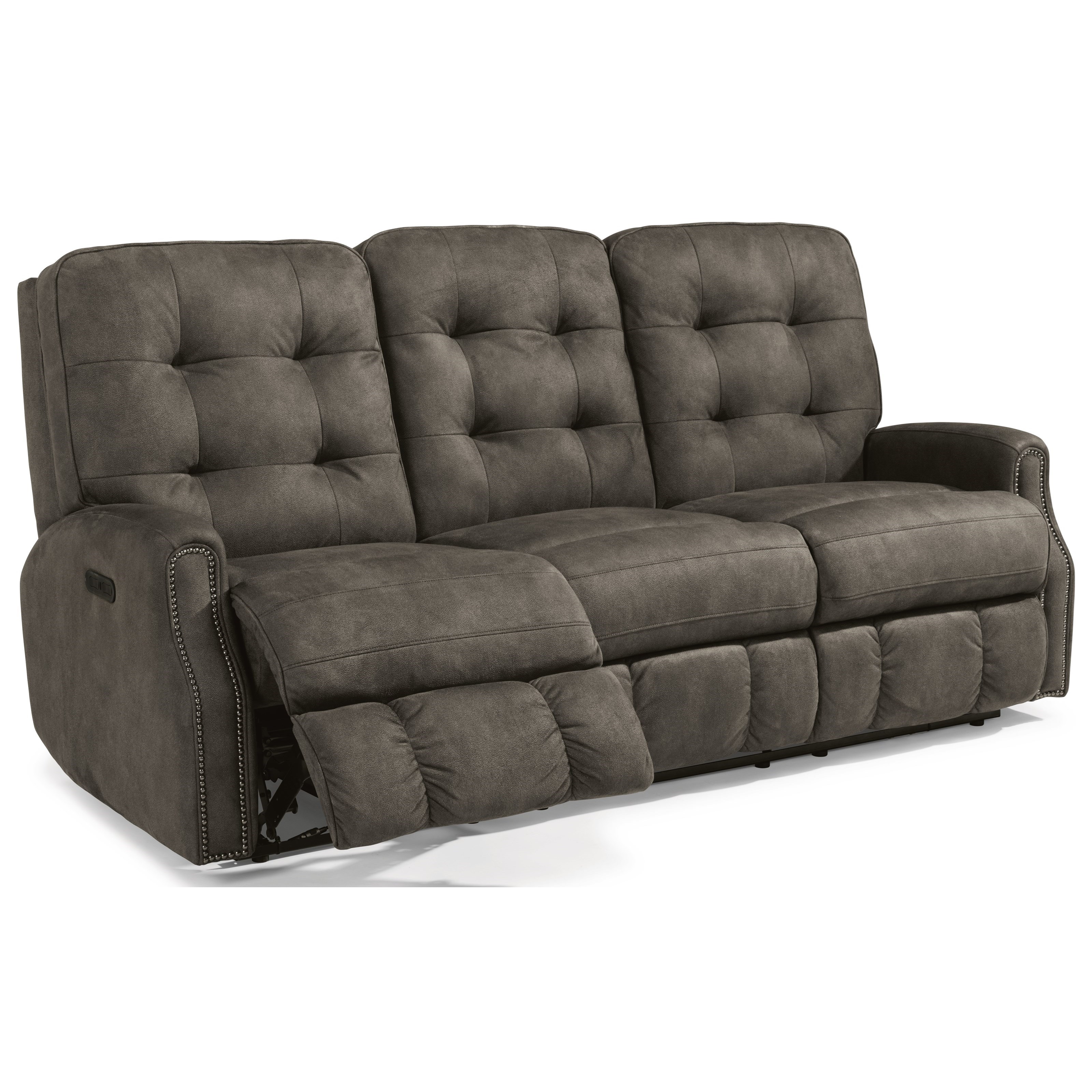 Flexsteel Devon 2881 62m Button Tufted Power Reclining Sofa With