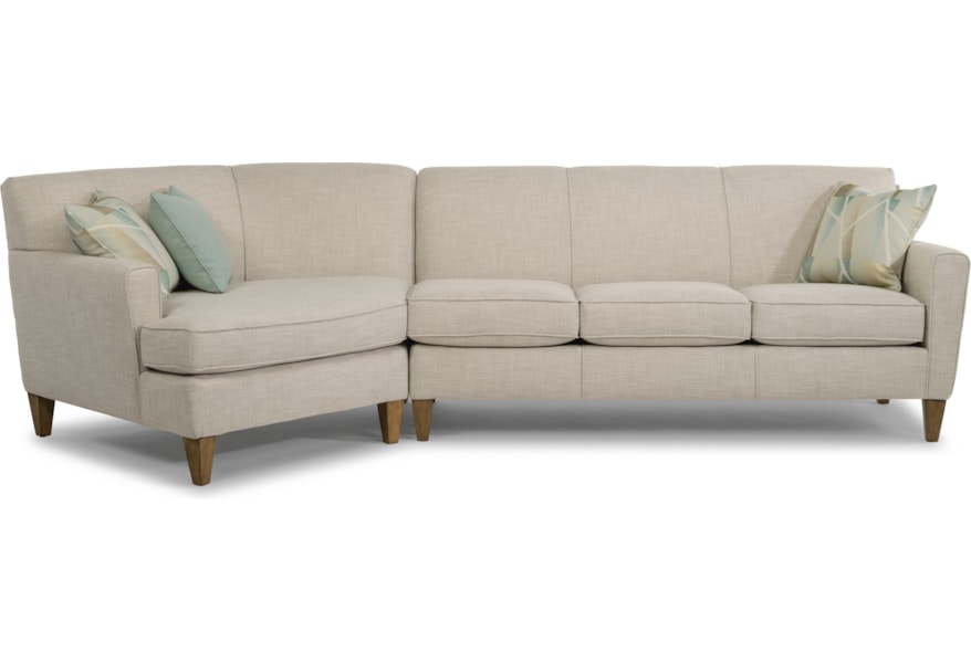 Flexsteel Digby 2 Piece Sectional With Laf Angled Chaise Dunk Piece Sectional With Laf Angled Chaise