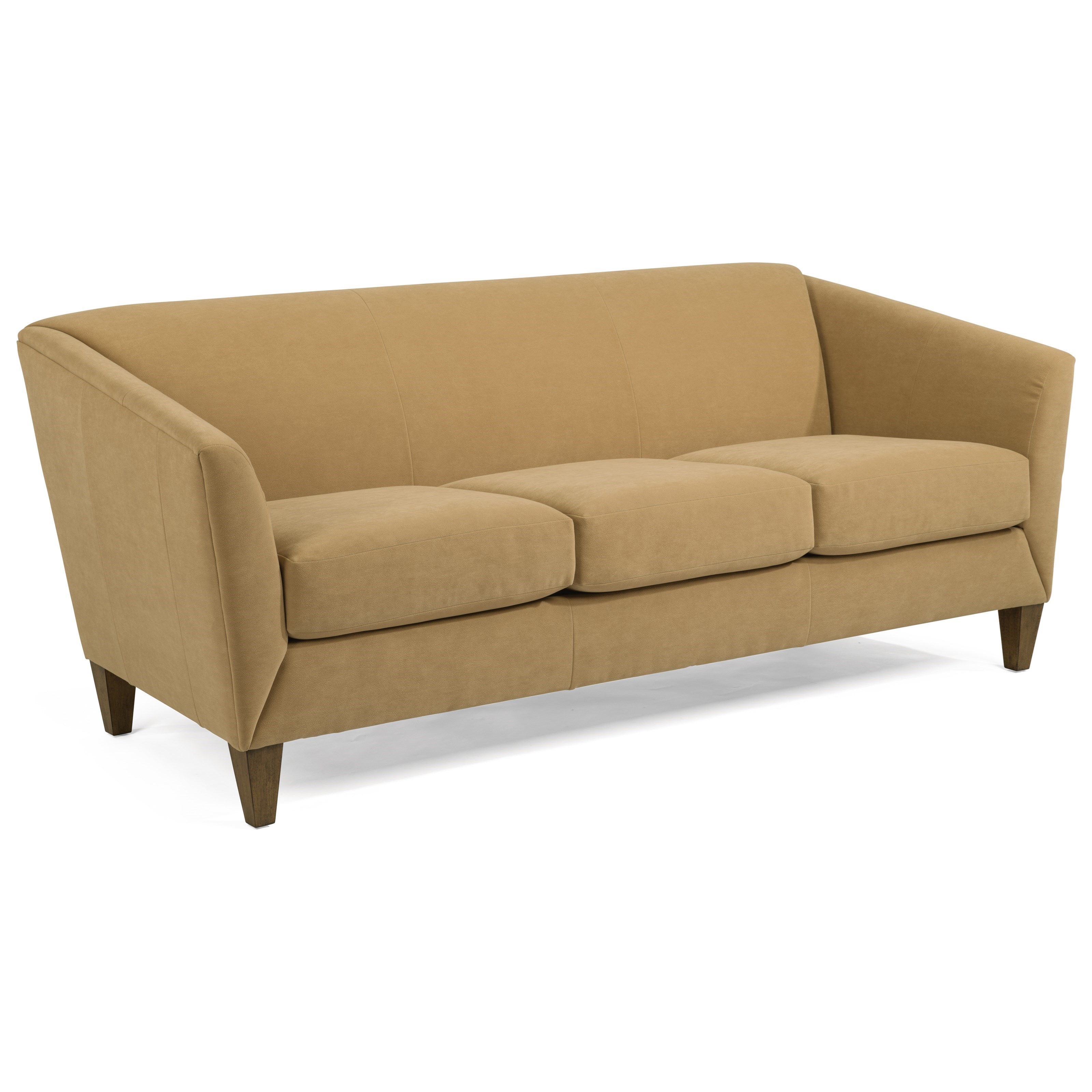 Flexsteel Emery Transitional Sofa With Flare Tapered Arms Boulevard Home Furnishings Sofas