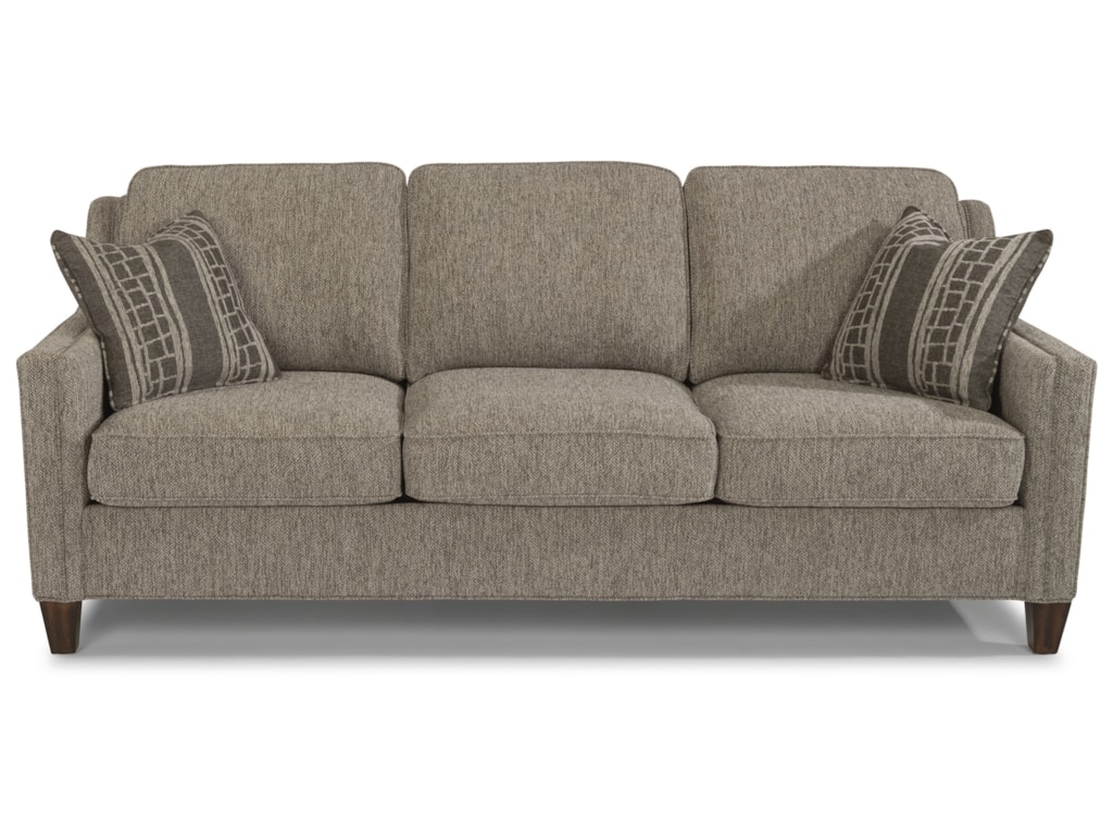 Finley Contemporary Sofa With Track Arms By Flexsteel At Dunk Bright Furniture