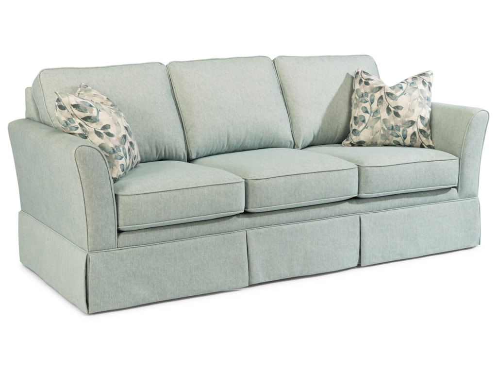 Flexsteel Fiona Transitional Skirted Sofa Conlin S Furniture Sofas