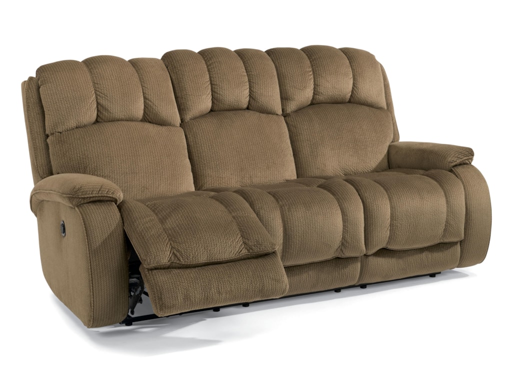 Kingsley Casual Reclining Sofa With Plush Padded Arms And Headrest By Flexsteel At John V Schultz Furniture