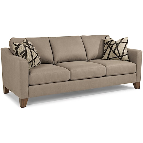 Flexsteel Jordan Transitional Sofa With Tapered Wood Legs Westrich Flexsteel Jordan Transitional Sofa With Tapered Wood Legs