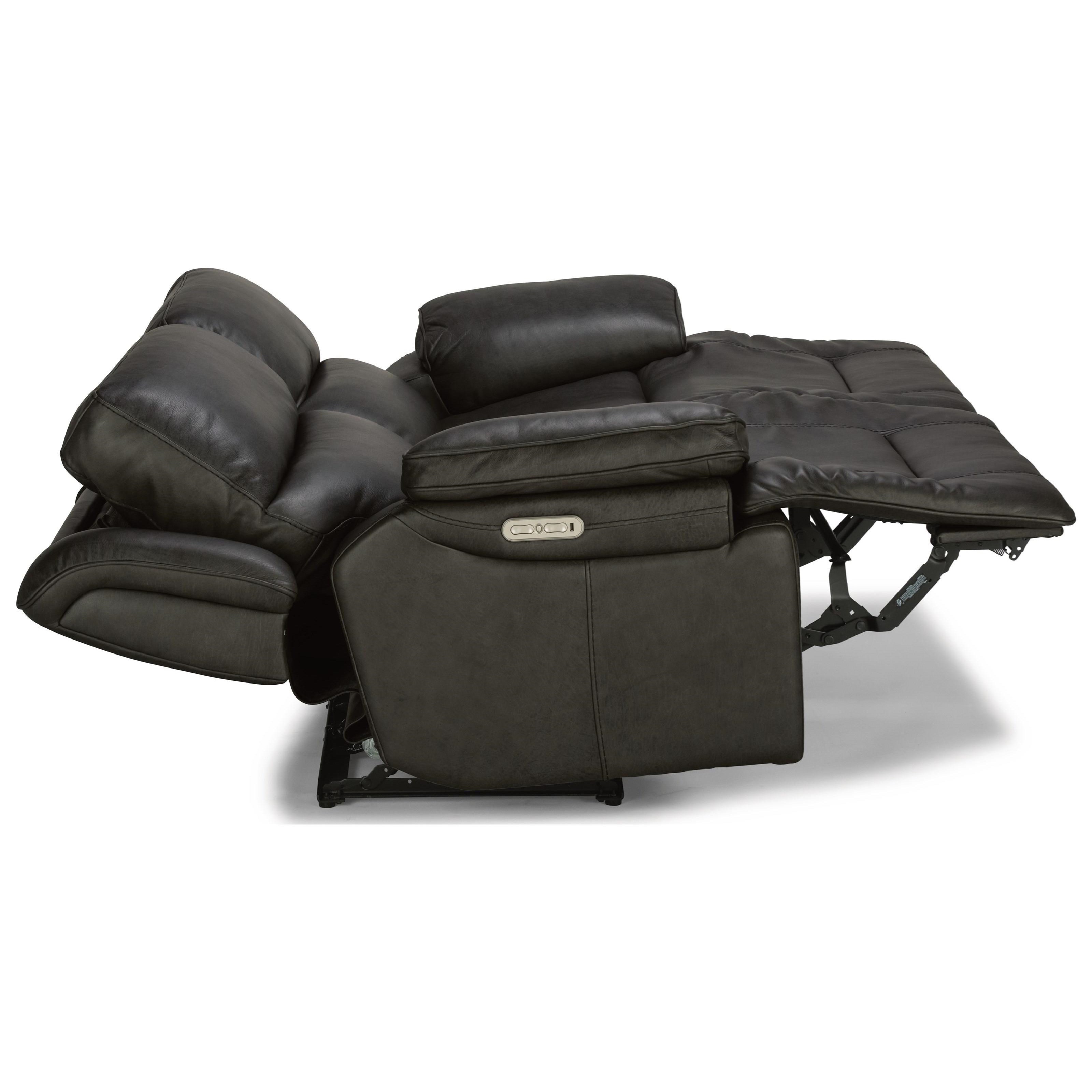 Flexsteel Apollo 1849 62ph Casual Power Reclining Sofa With Power Headrest And Usb Port Dunk Bright Furniture Reclining Sofas