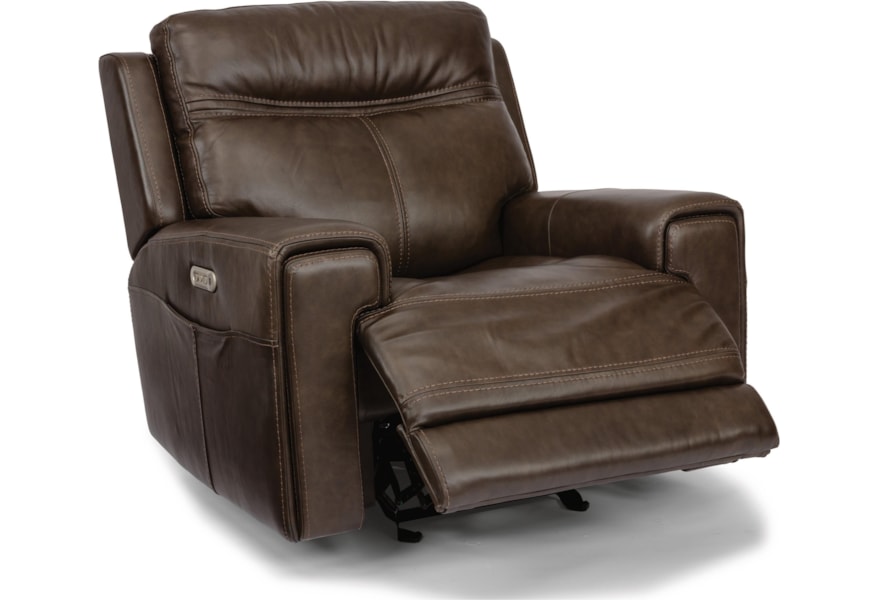 Flexsteel Latitudes Bravo Casual Power Gliding Recliner With Power Headrest And Usb Port Zak S Home Recliners