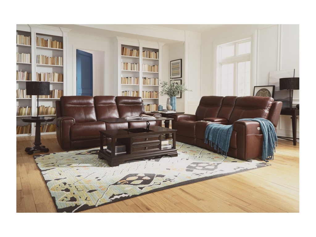Flexsteel Latitudes Bravo Casual Power Reclining Sofa With Power Headrest And Usb Port Conlin S Furniture Reclining Sofas