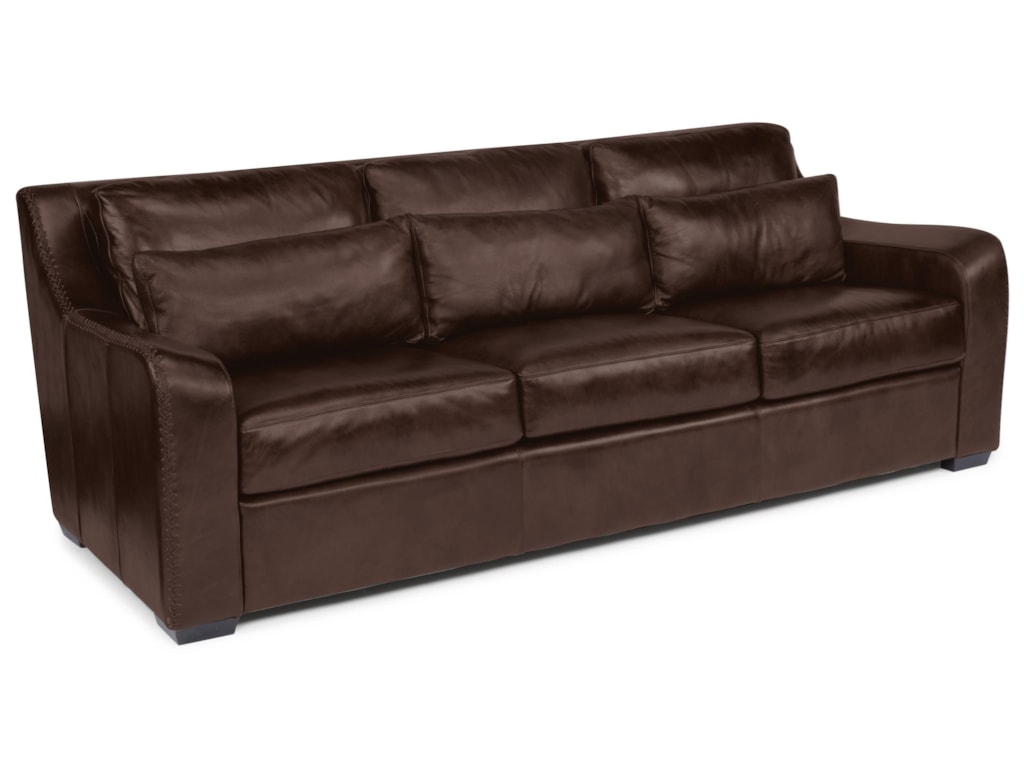 Flexsteel Laudes Crimson Transitional Sofa With Slanted