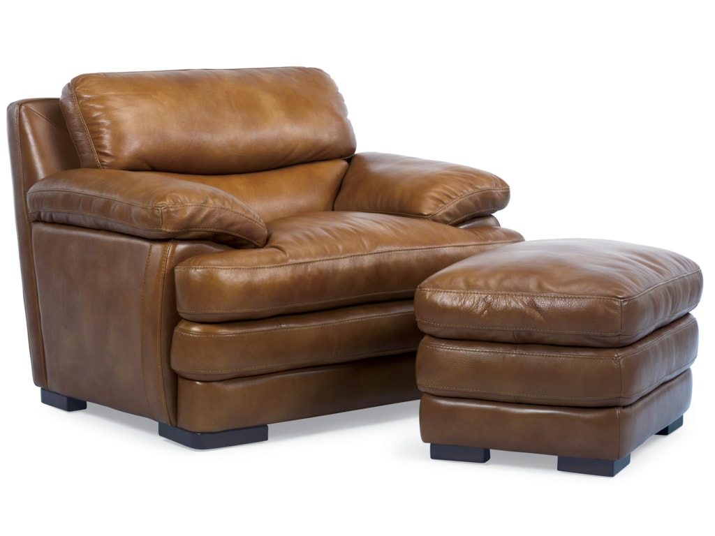 Flexsteel Laudes Dylan Leather Chair Ottoman Ruby Gordon Flexsteel Laudes Dylanleather Chair Ottoman