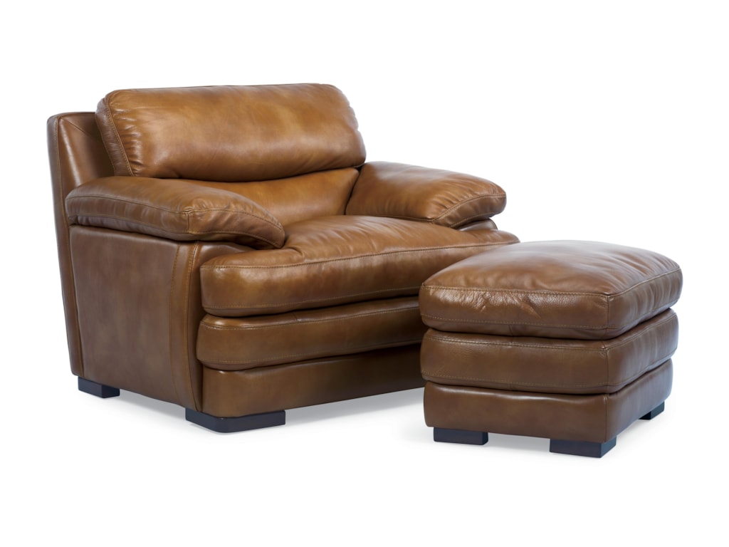 Flexsteel Laudes Dylan Leather Chair With Pillow Top Arms Flexsteel Laudes Dylanleather Chair