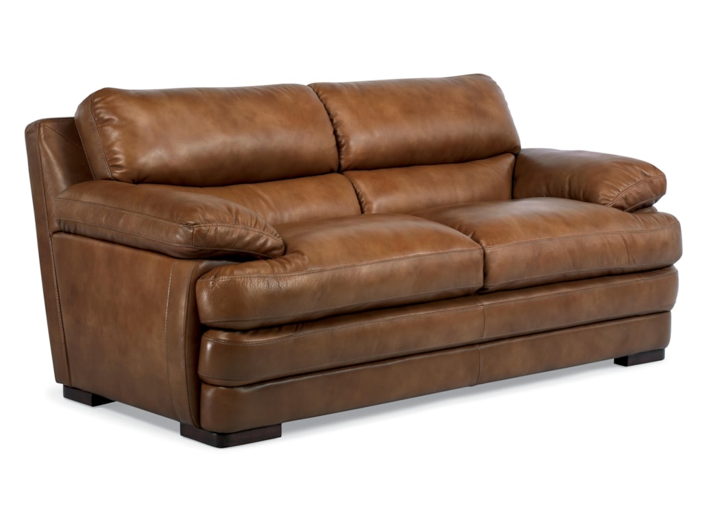 Laudes Dylan Leather Two Cushion Sofa By Flexsteel At Northeast Factory Direct