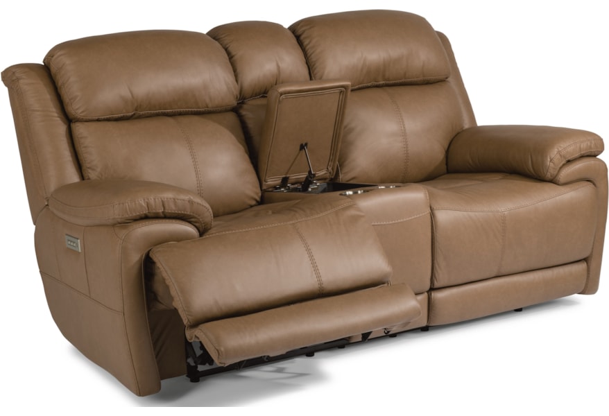 Latitudes Elijah Power Reclining Loveseat With Console