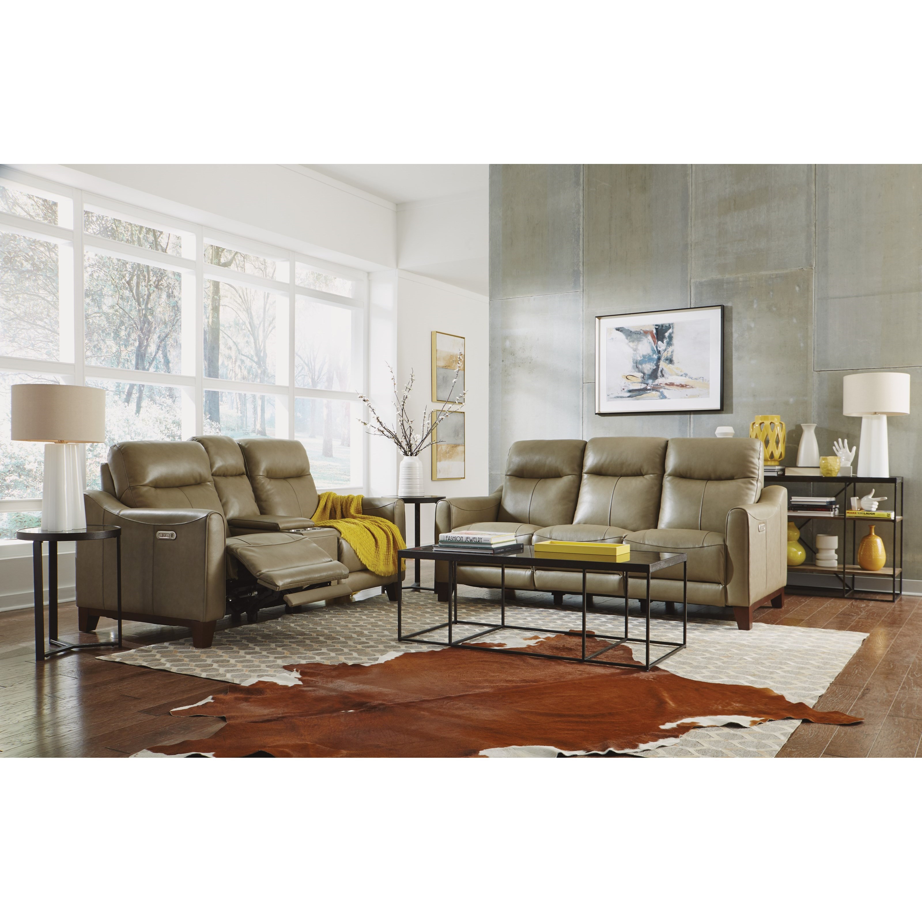 Flexsteel Latitudes Forte Contemporary Power Reclining Sofa With