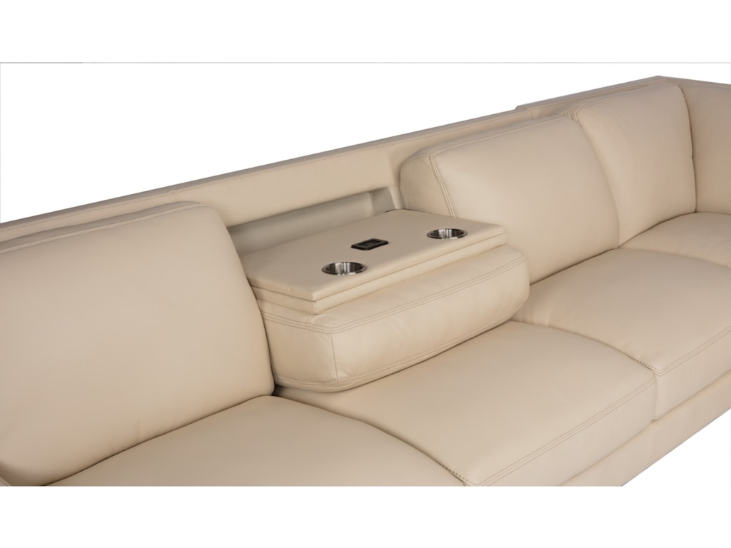 Flexsteel Laudes Melrose Contemporary Sectional Sofa With Cup Flexsteel Laudes Melrose