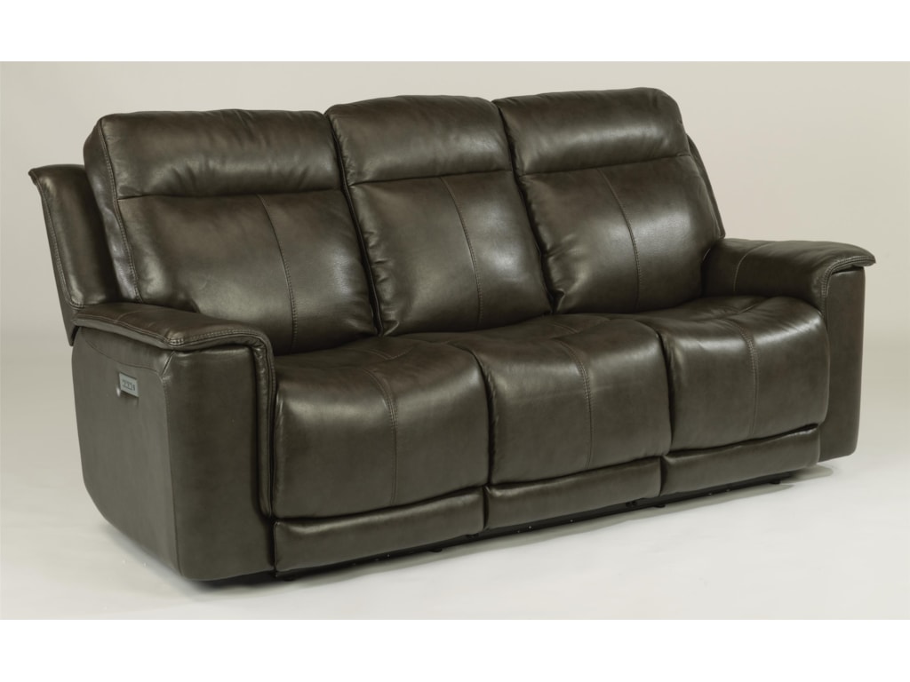 Flexsteel Latitudes Miller Power Reclining Sofa With Power Headrests And Adjustable Lumbar Howell Furniture Reclining Sofas