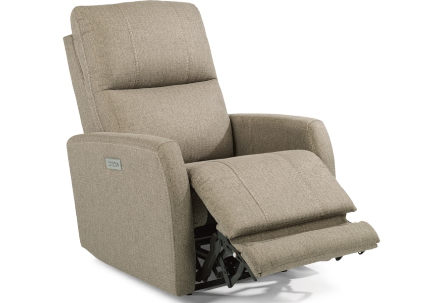 Flexsteel Latitudes Sadie Contemporary Power Recliner With Power Headrest And Lumbar Zak S Home Recliners