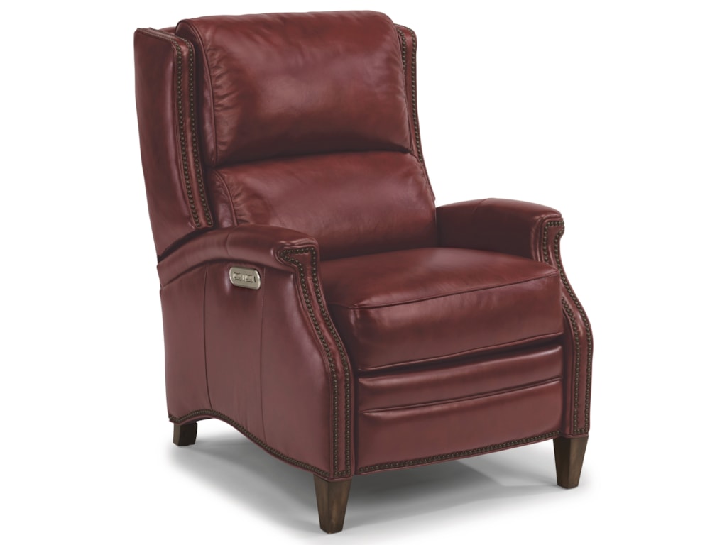 Flexsteel Latitudes Bishop Transitional Power High Leg Recliner With Usb Port Wayside Furniture High Leg Recliners