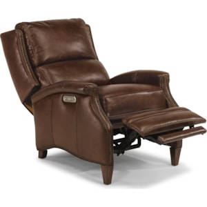 Flexsteel Latitudes Bishop 1306 50ph Transitional Power High Leg Recliner With Usb Port Dunk Bright Furniture High Leg Recliners