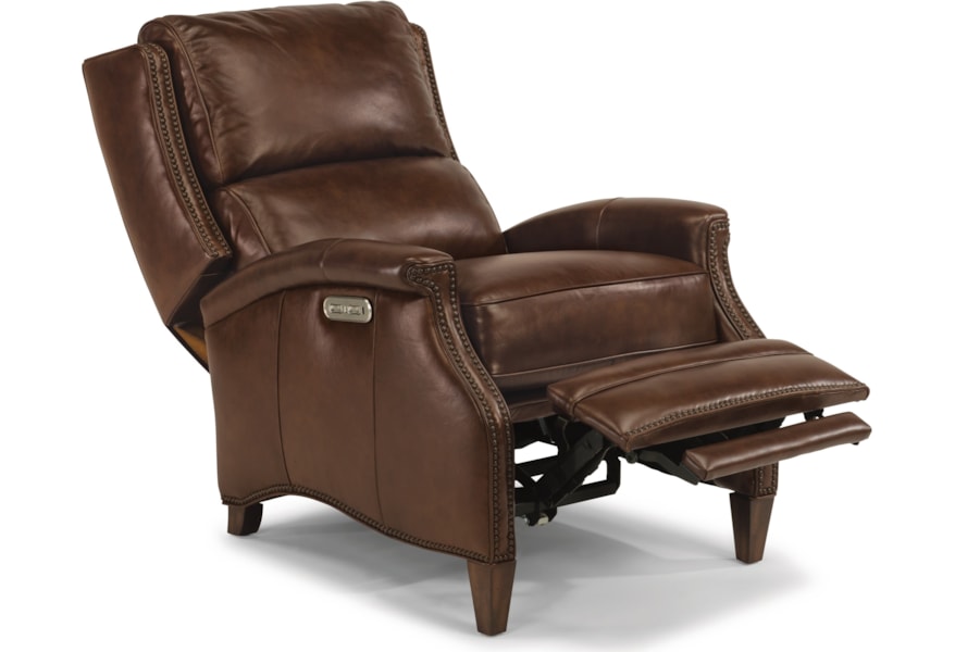 Flexsteel Latitudes Bishop 1306 50ph Transitional Power High Leg Recliner With Usb Port Dunk Bright Furniture High Leg Recliners
