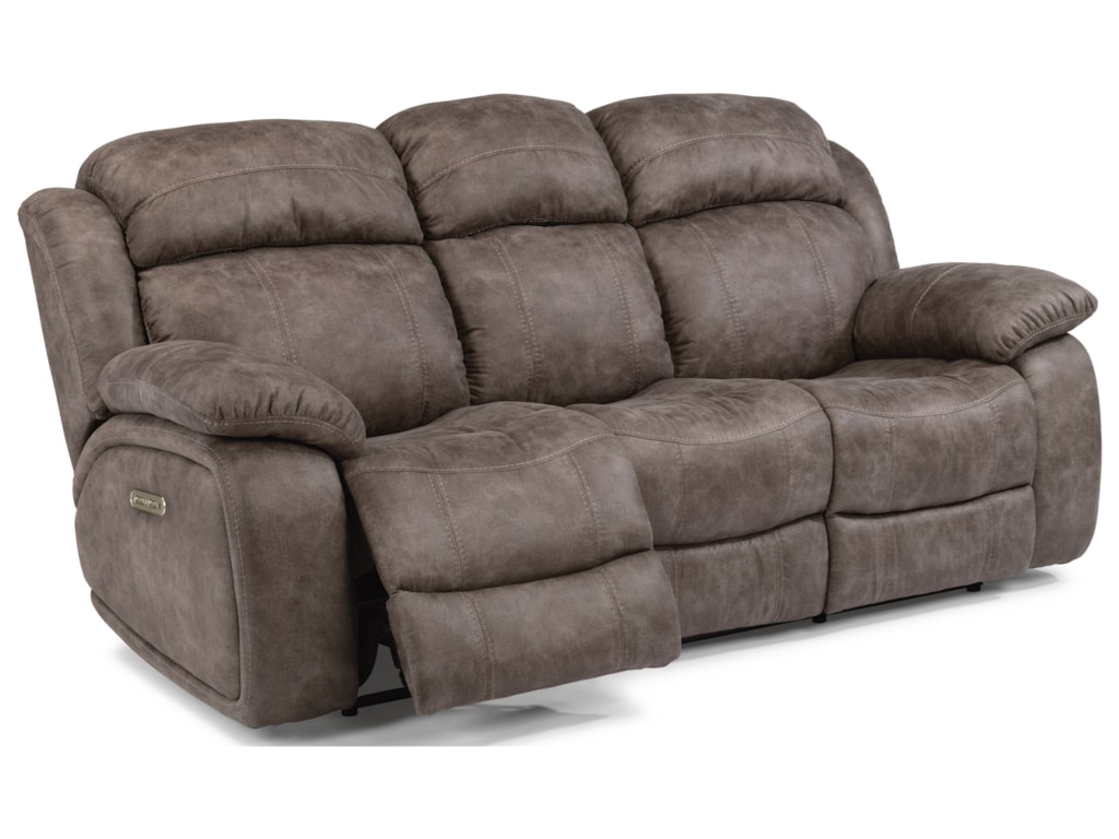 Flexsteel Vantana Reclining Sofa With Headrest And Usb Flexsteel Vantana Reclining Sofa With Headrest