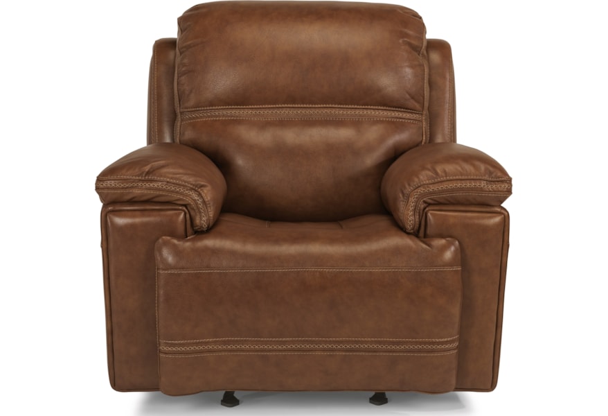 Flexsteel Latitudes Fenwick 1659 54ph Power Glider Recliner With Power Tilt Headrest And Usb Port Efo Furniture Outlet Recliners