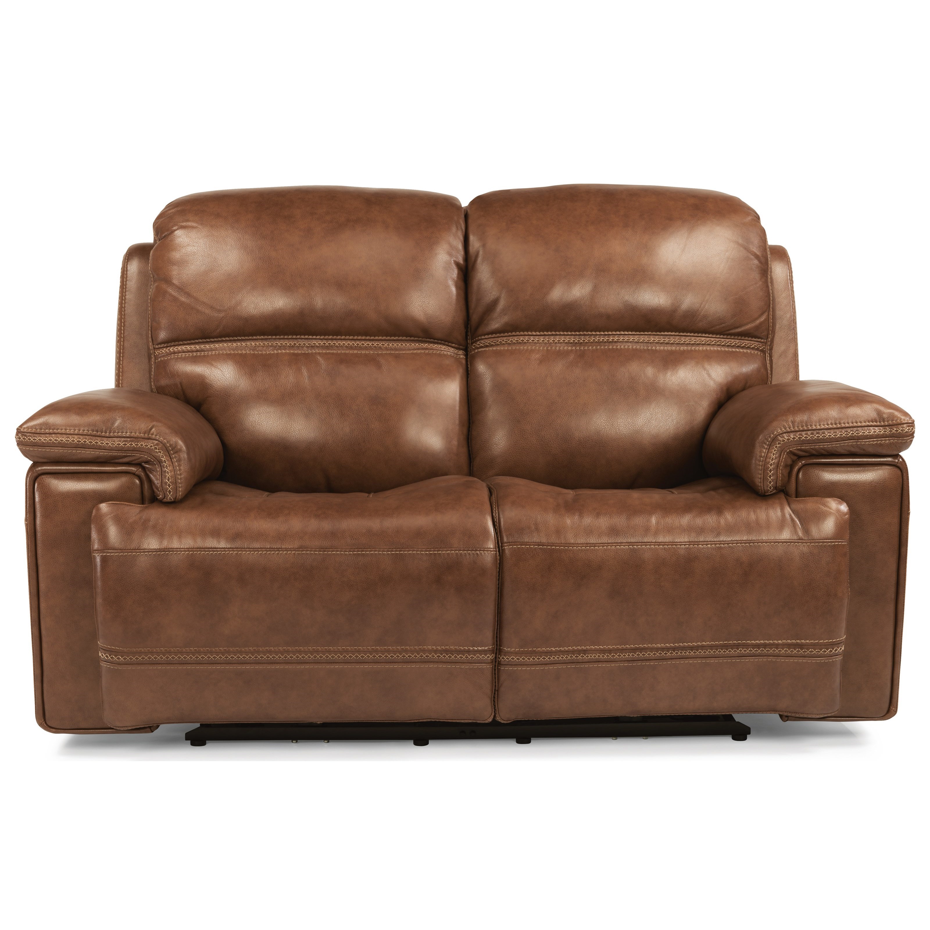 Flexsteel Latitudes Fenwick Power Reclining Leather Loveseat With Power Tilt Headrest And Usb Port Walker S Furniture Reclining Love Seats